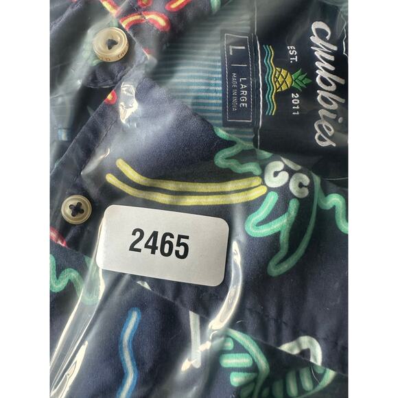 Chubbies Neon Lights Friday Shirt – Navy – Size Large – NWOT - Picture 9 of 9
